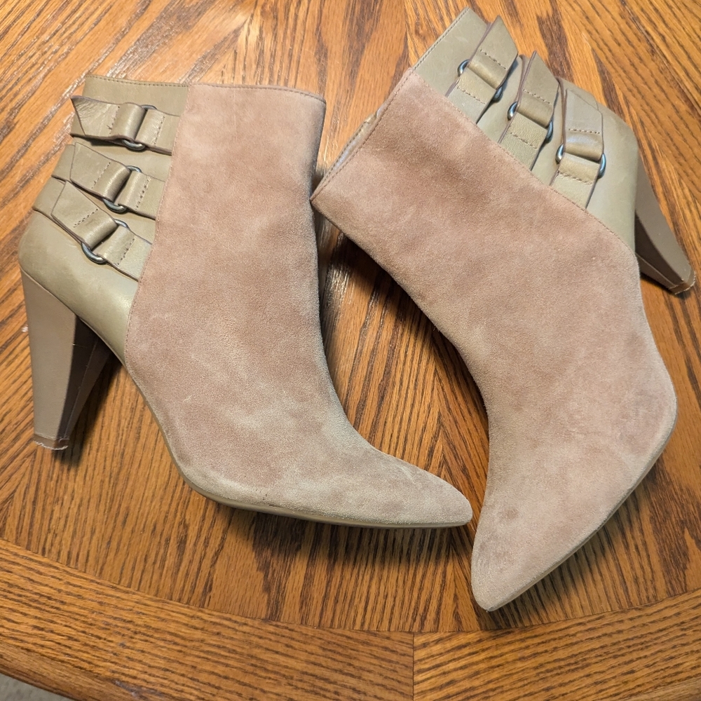 Gianni Bini Suede Heeled Ankle Booties